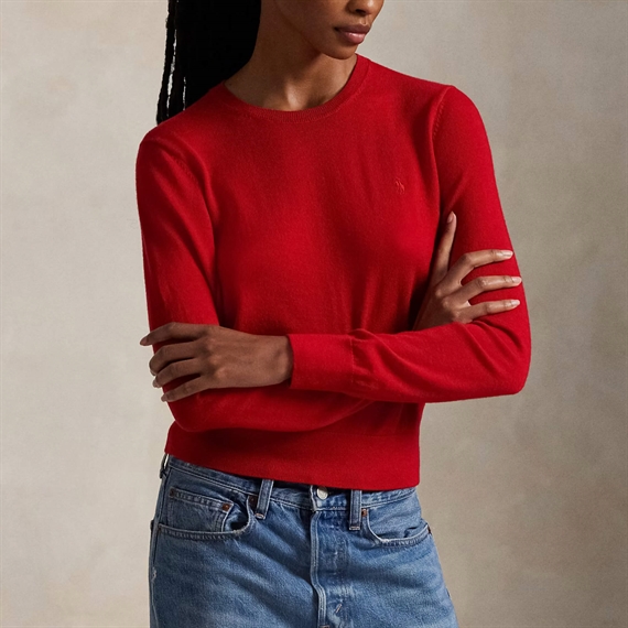 Polo Ralph Lauren Wool Crewneck Jumper, Rød